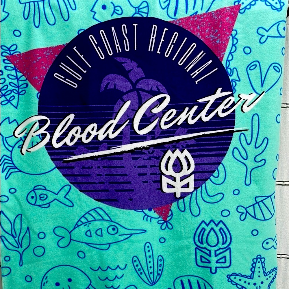 Gulf Coast Regional Blood Center beach towel
